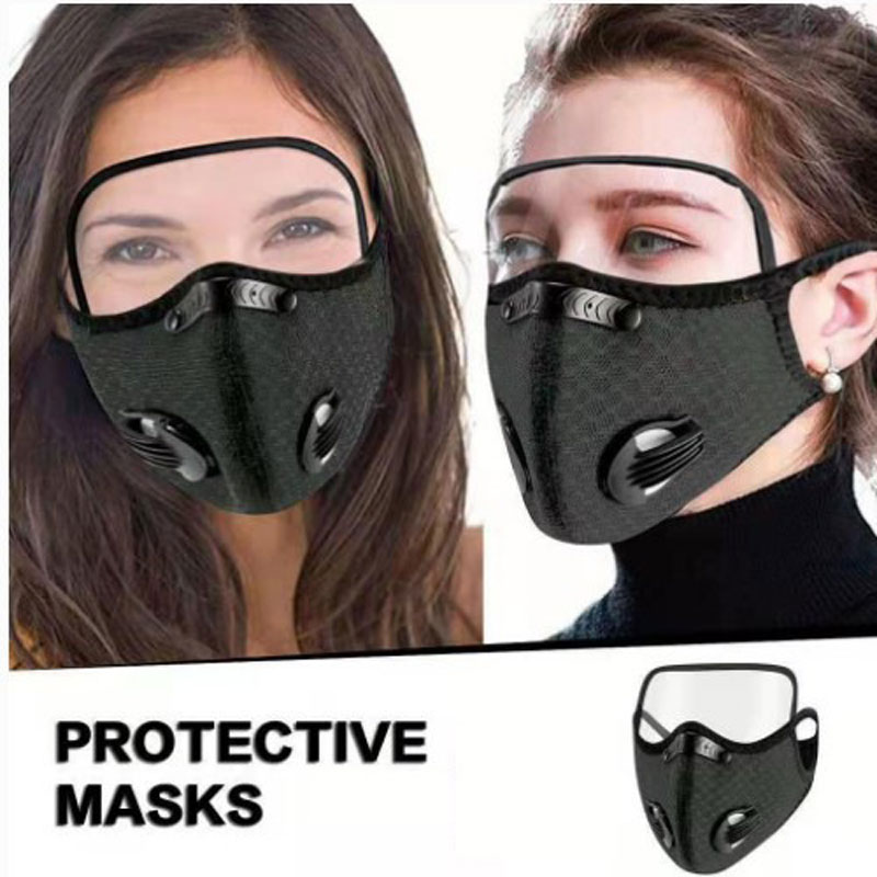 Anti Pollution Mask - Fahrrad-Gesichtsmaske, sportlich, waschbar, wiederverwendbar, mit Filter,
