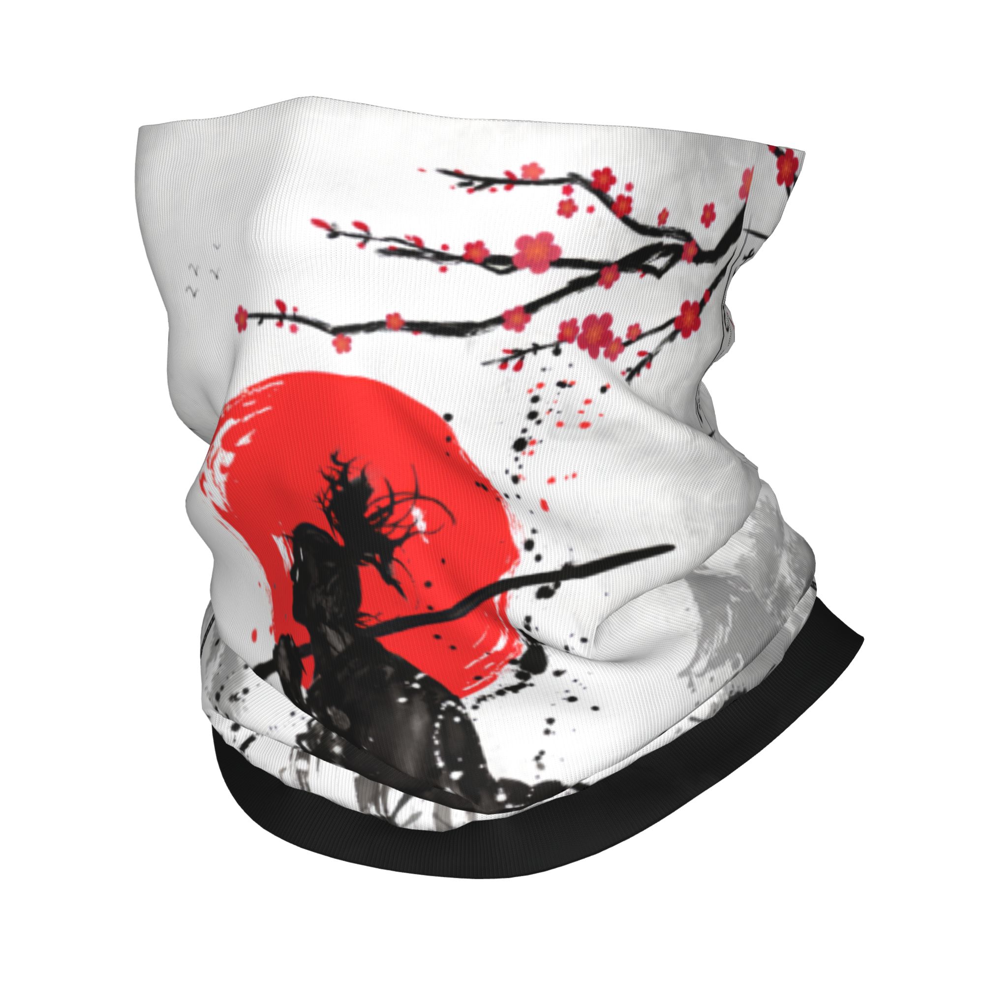 Neck Gaiter Face Cover - Japanisches Samurai-Krieger-Bandana, Halswärmer, winddichter Gesichtsschal, Kopfbedeckung