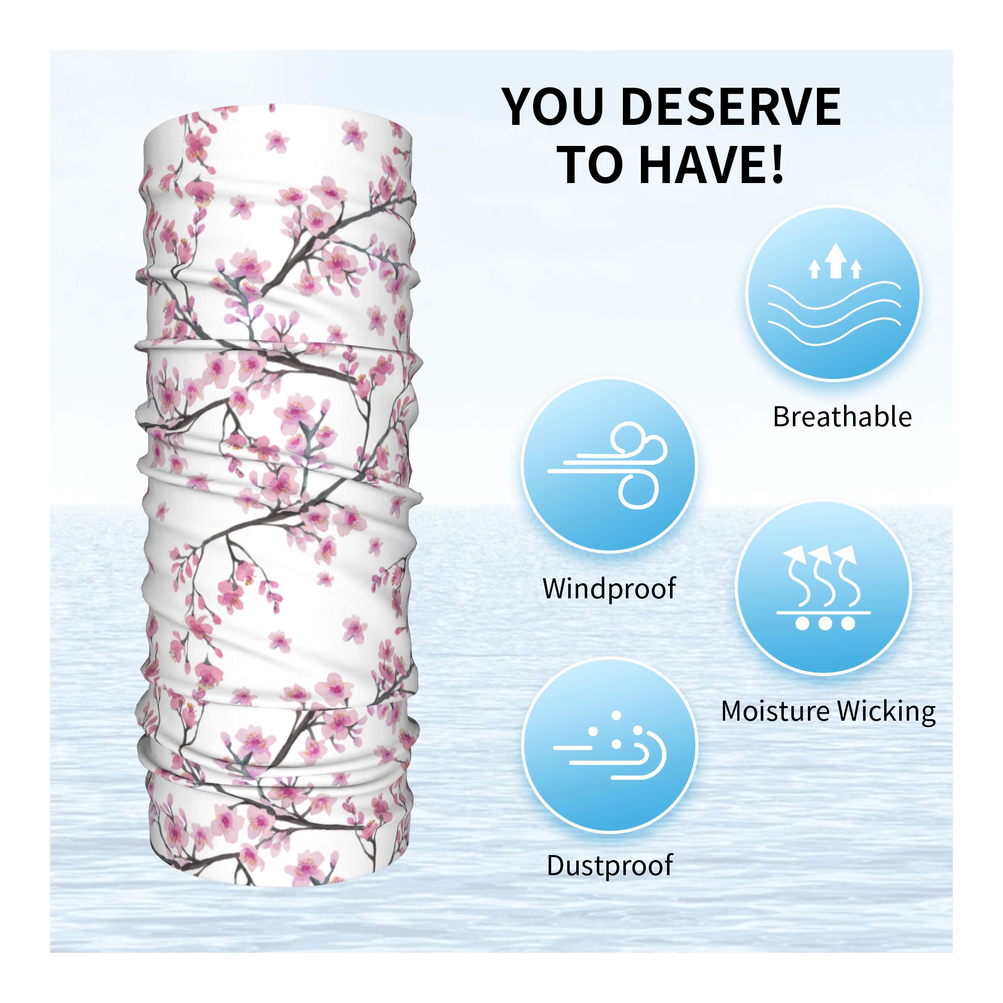 Japan Sakura Kirschblüten mit  – Neck Gaiter Face Cover Bewertung und Preis